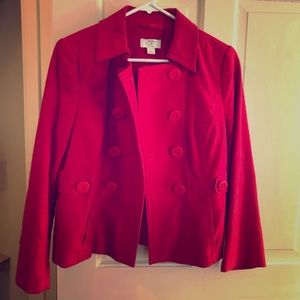 Ann Taylor Loft red jacket
